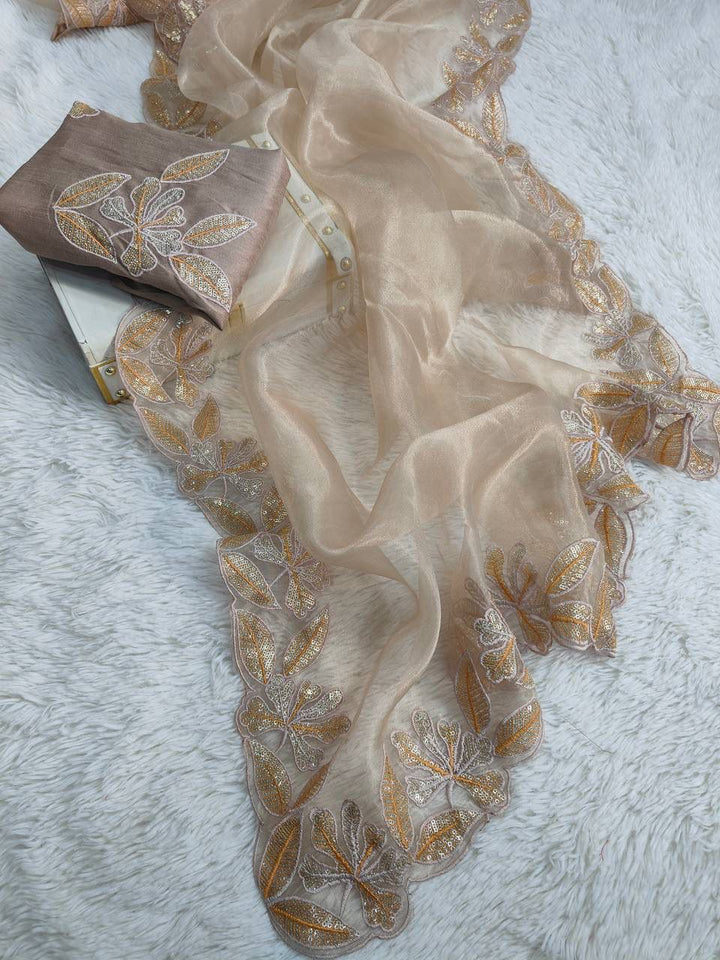 Zehria Designer Organza Silk Saree