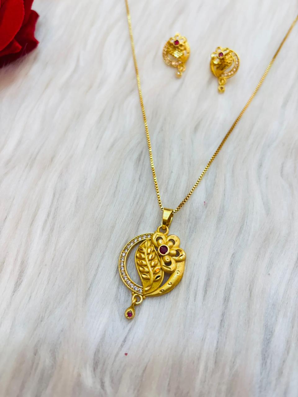 The Love poem -Gold Plated Chain and Locket Set