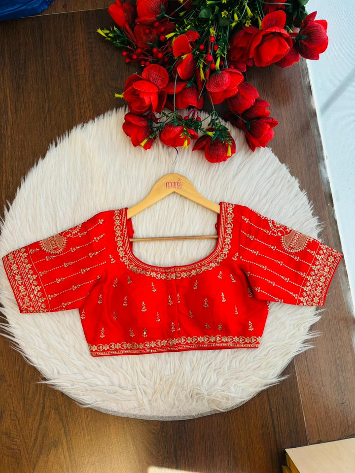 Vermilion Queen Designer Silk Blouse