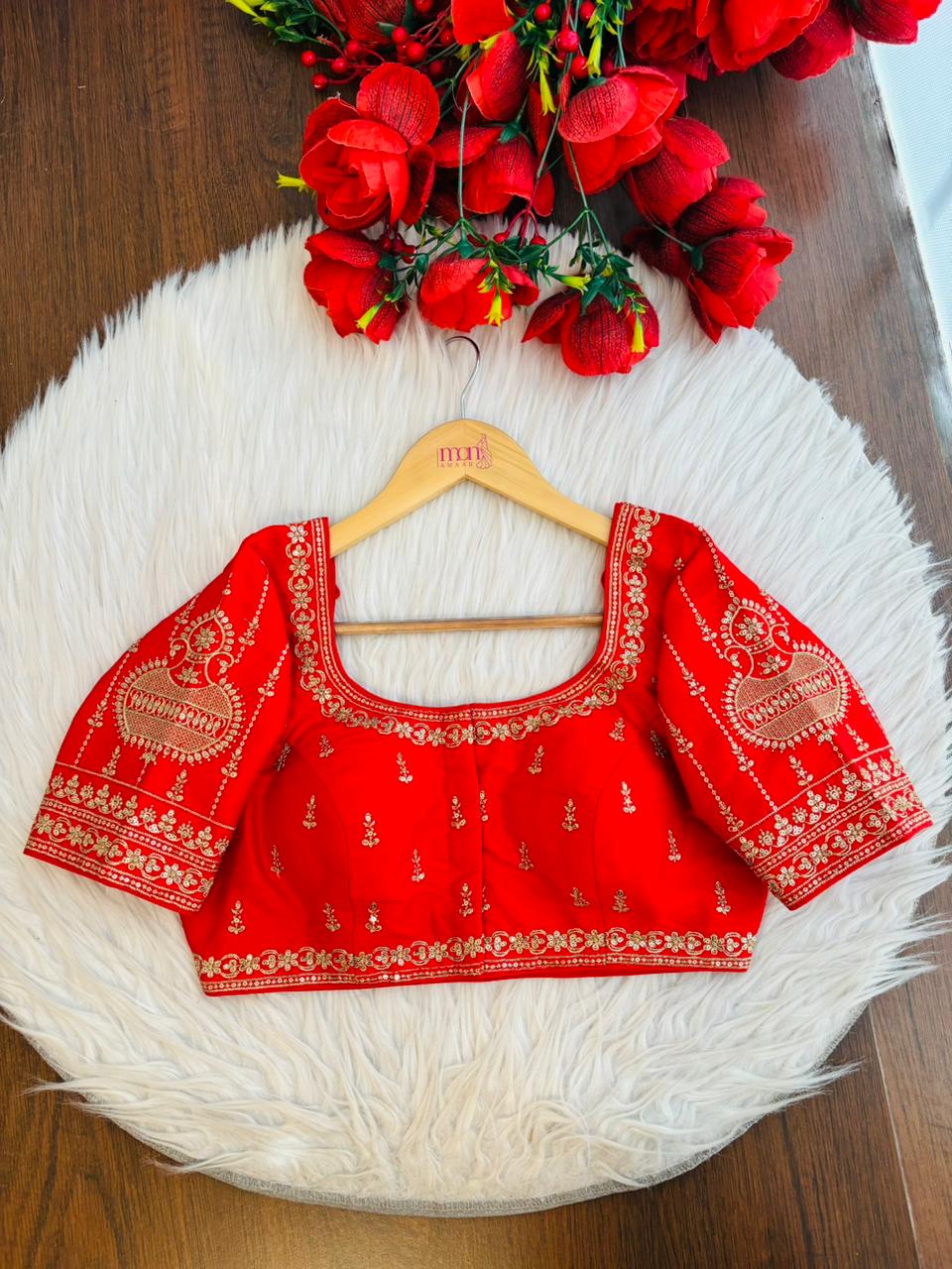 Vermilion Queen Designer Silk Blouse