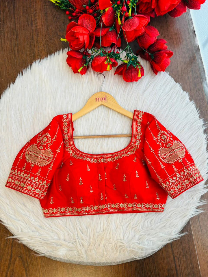 Vermilion Queen Designer Silk Blouse