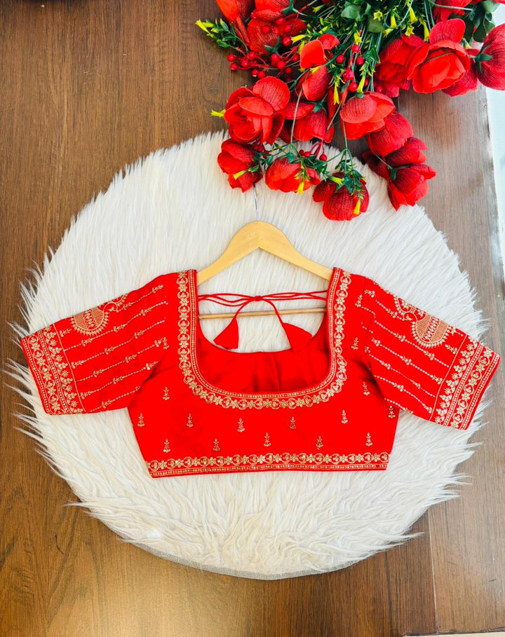 Vermilion Queen Designer Silk Blouse