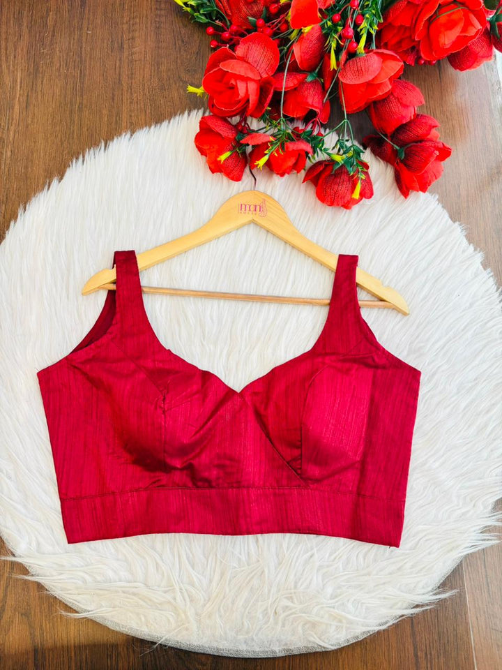 The Maroon Sweetheart Designer Silk Blouse