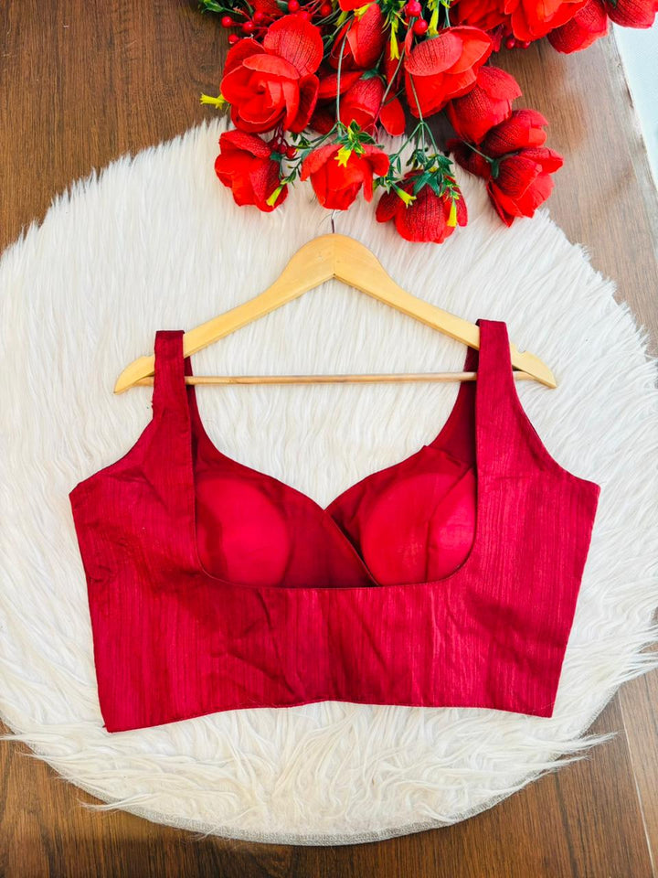 The Maroon Sweetheart Designer Silk Blouse