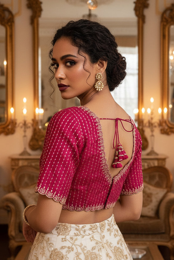 Pink Etherea - Designer Silk Blouse