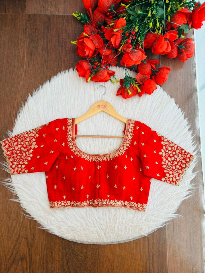 Cherry Bloom - Designer Silk Blouse