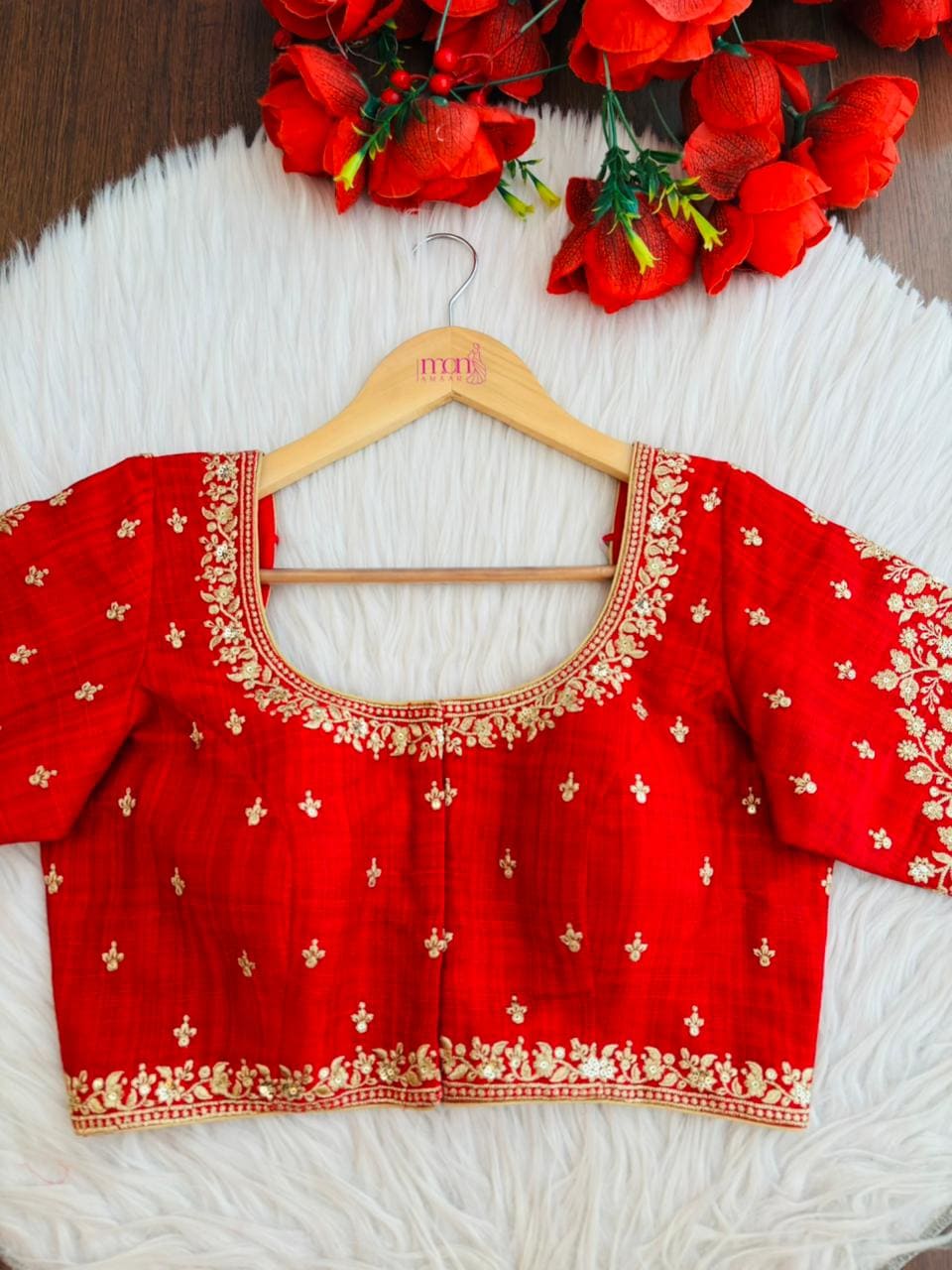 Cherry Bloom - Designer Silk Blouse