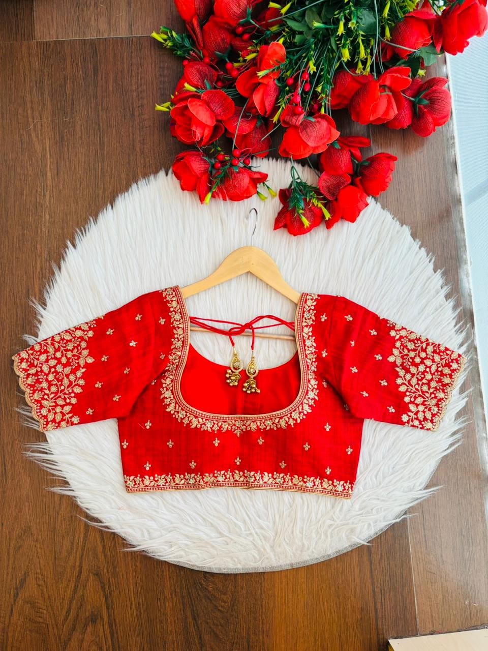 Cherry Bloom - Designer Silk Blouse