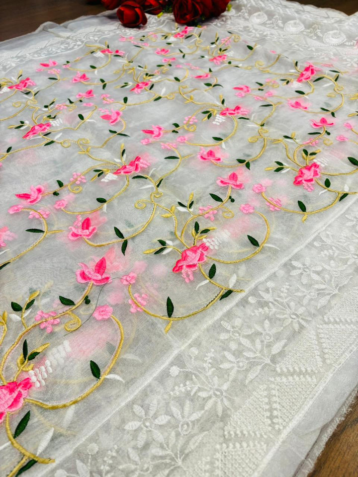 Petal Poetry Organza Saree