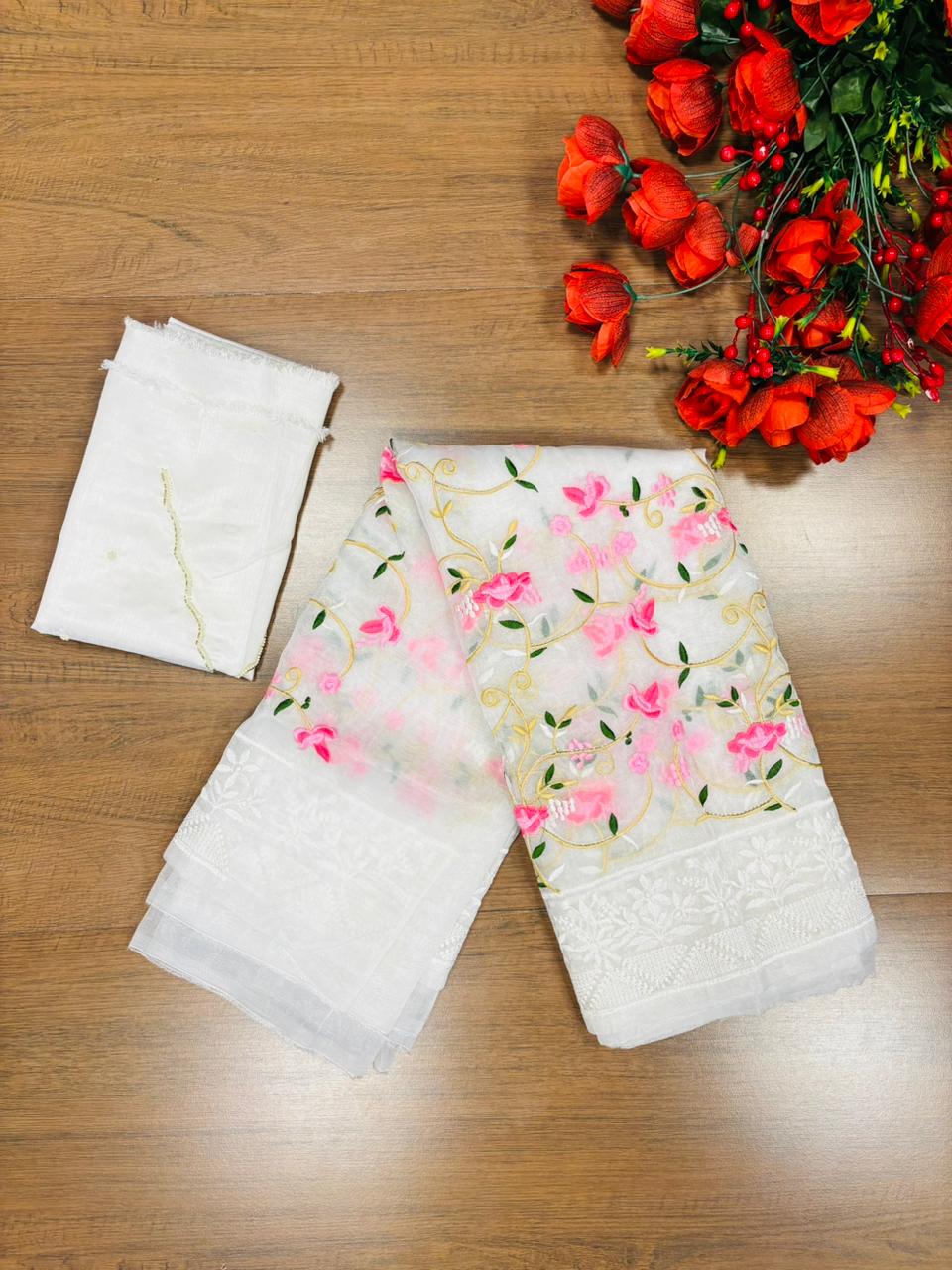 Petal Poetry Organza Saree
