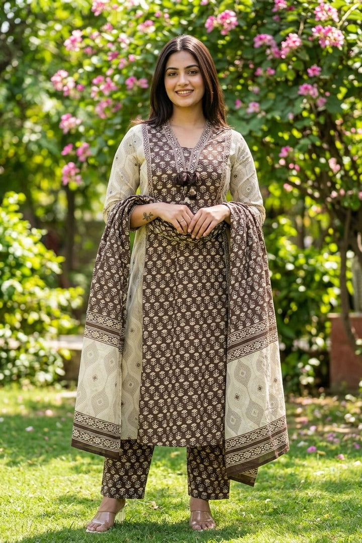 Following the trend Cotton Kurti Set