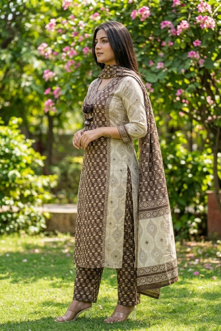 Following the trend Cotton Kurti Set
