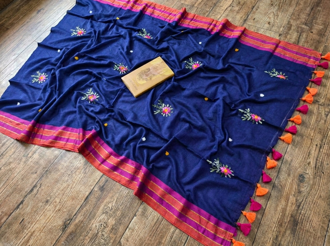 Jasmine Flora Cotton Saree