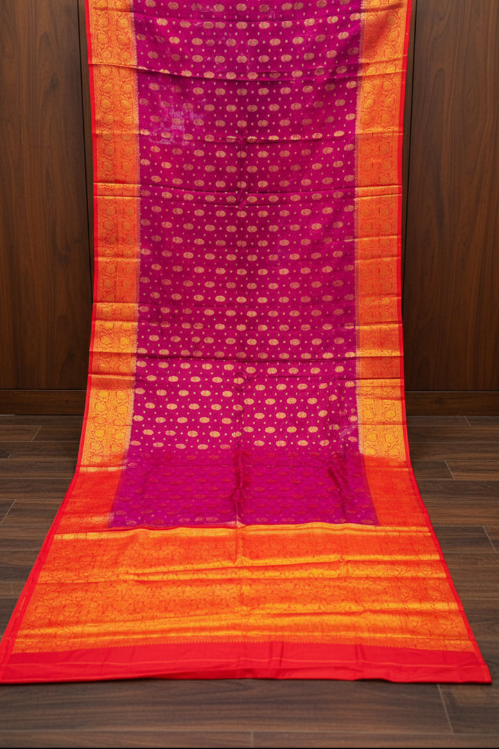 Starlit Elegance -Semi Georgette Soft Silk  Saree