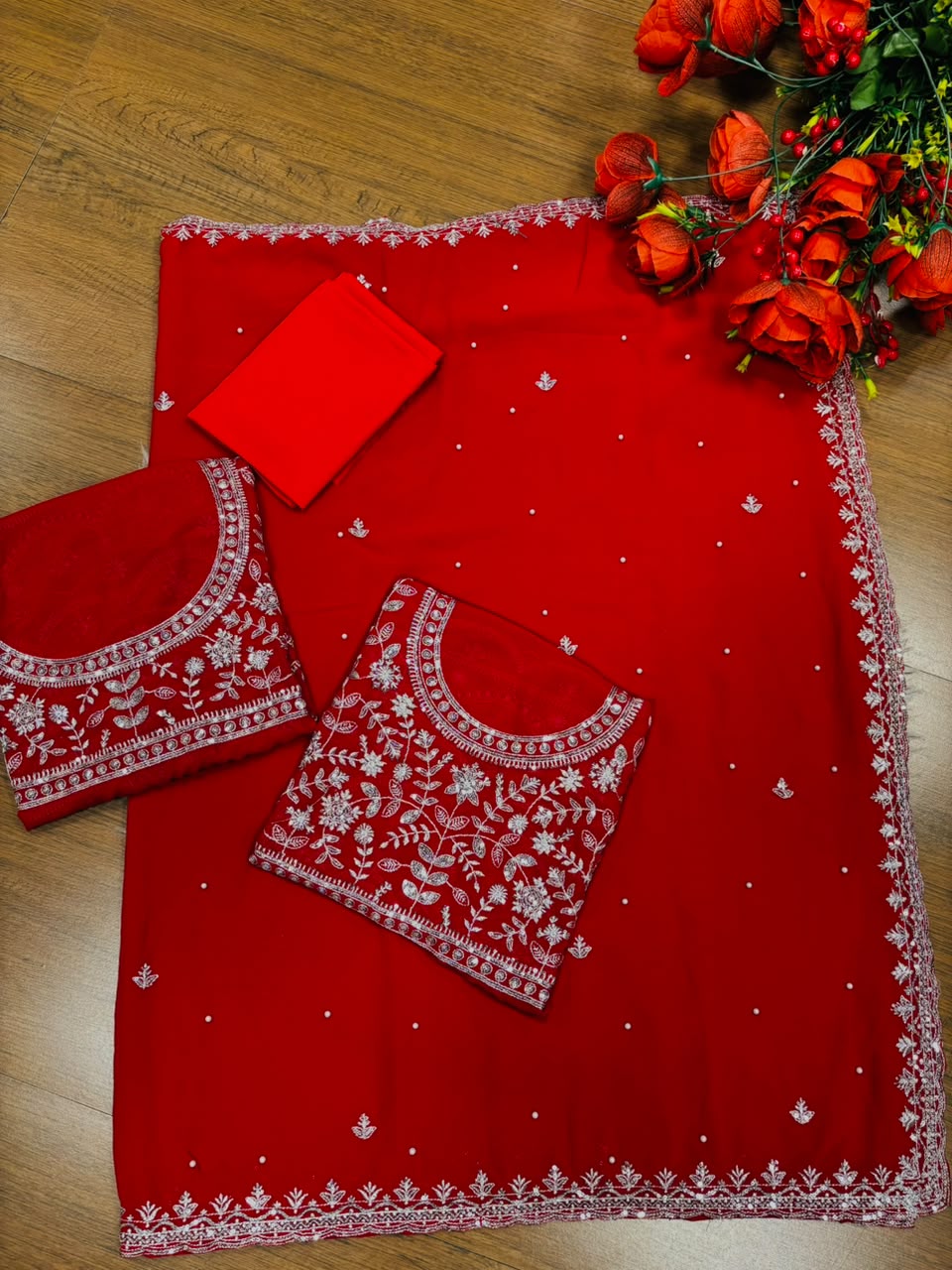 Timeless Stories Georgette Silk Saree