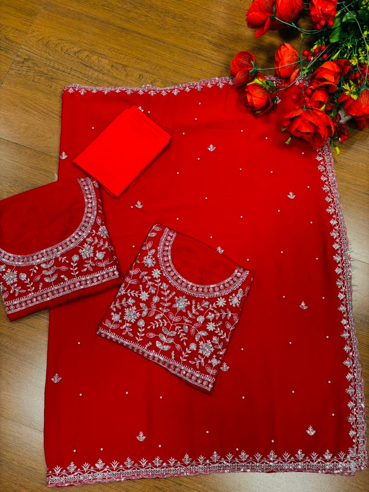 Timeless Stories Georgette Silk Saree