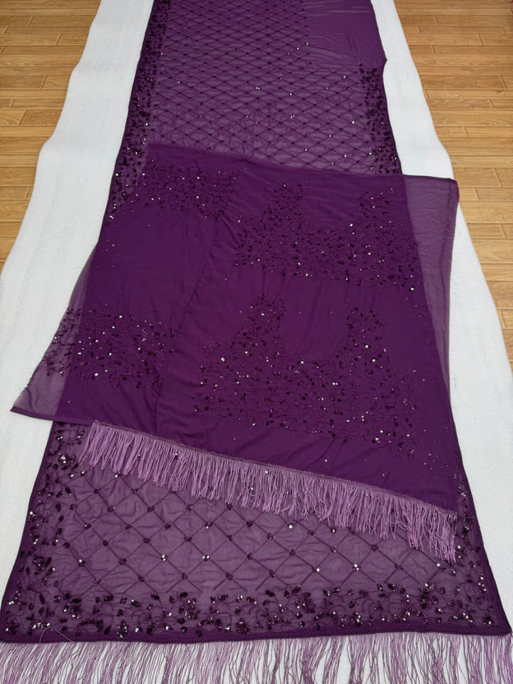 Star Night Story  Georgette Saree