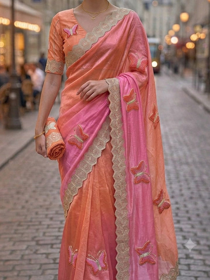Traveling In Luxury- Fancy Silk Saree