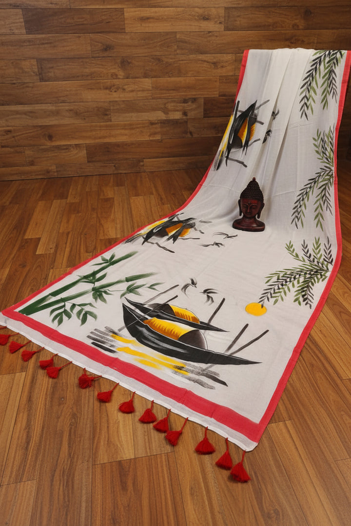Mayur Tori Printed Cotton Saree