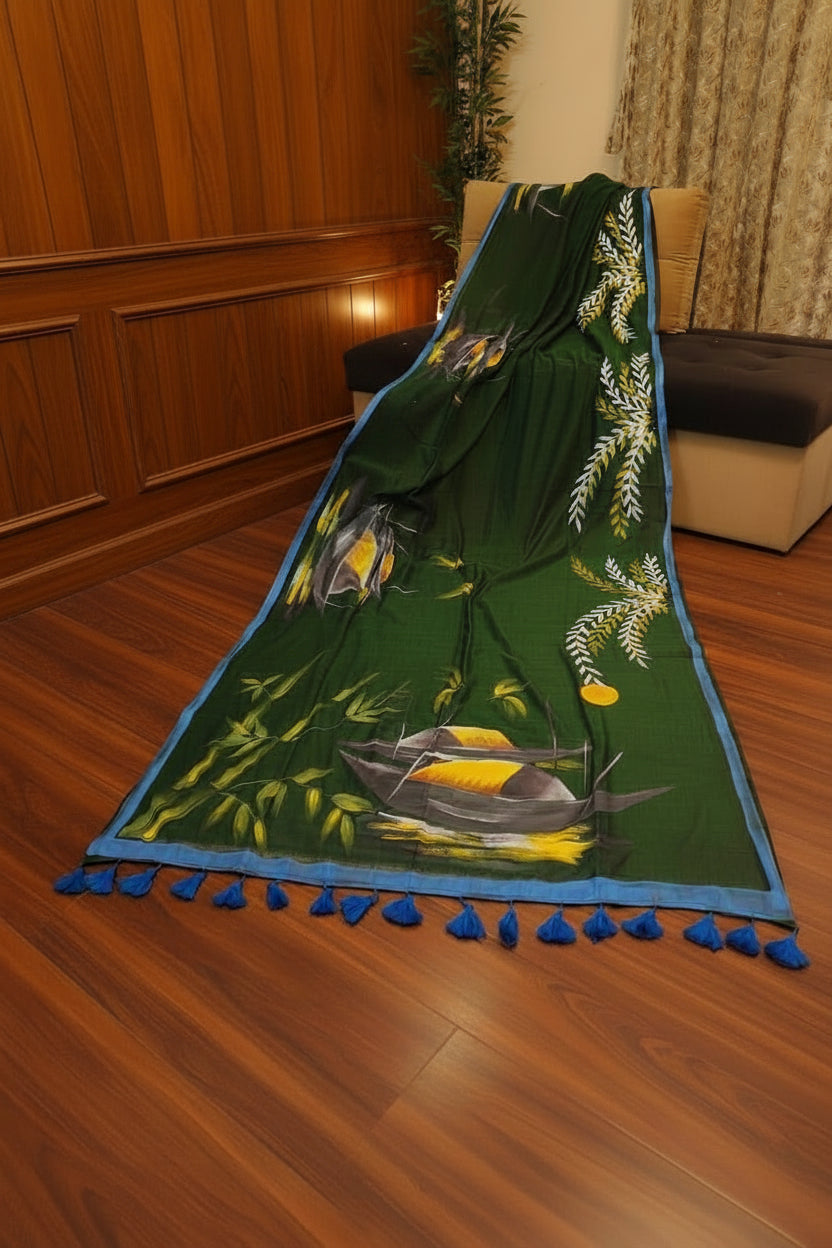 Mayur Tori Printed Cotton Saree
