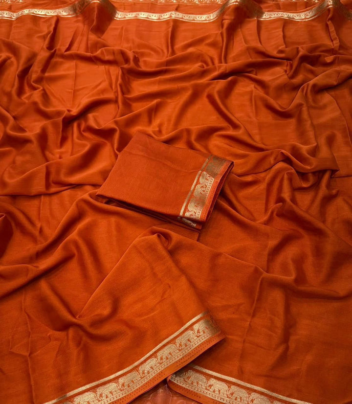 Kunjara in Style Crepe Silk Saree