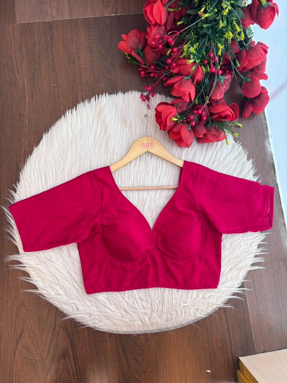 Let me yours vichitra silk blouse