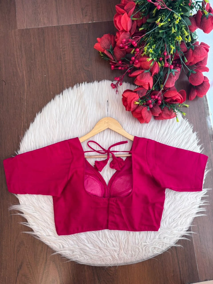 Let me yours vichitra silk blouse