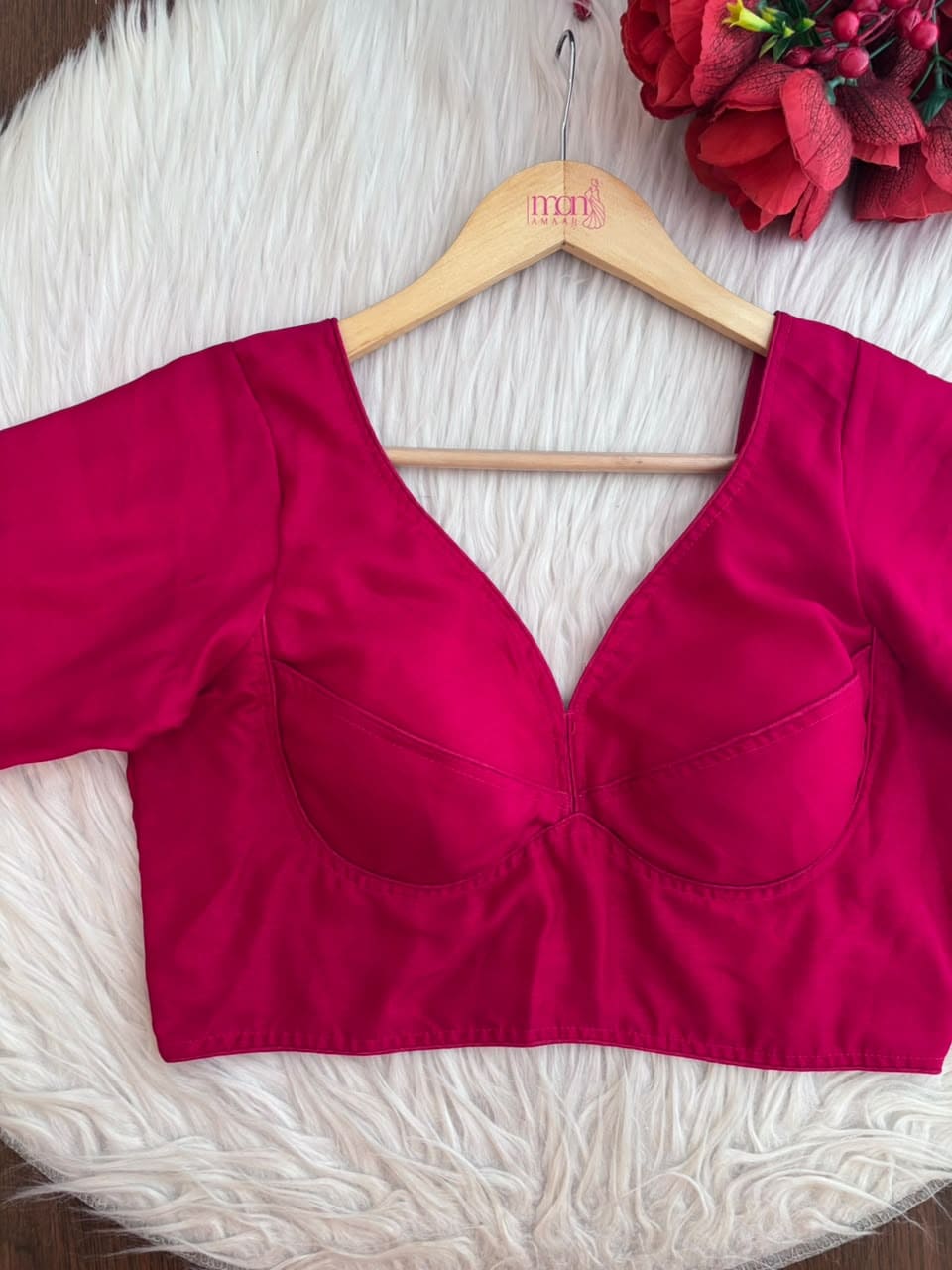Let me yours vichitra silk blouse