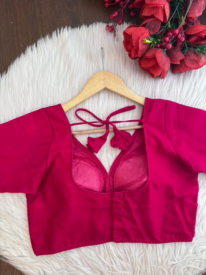 Let me yours vichitra silk blouse