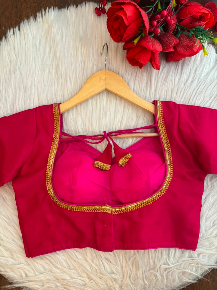 Royal Bloom- Vichitra Silk Blouse