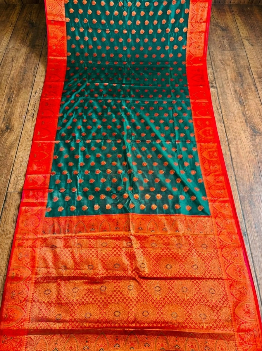 Mint Melody Fancy Silk Saree