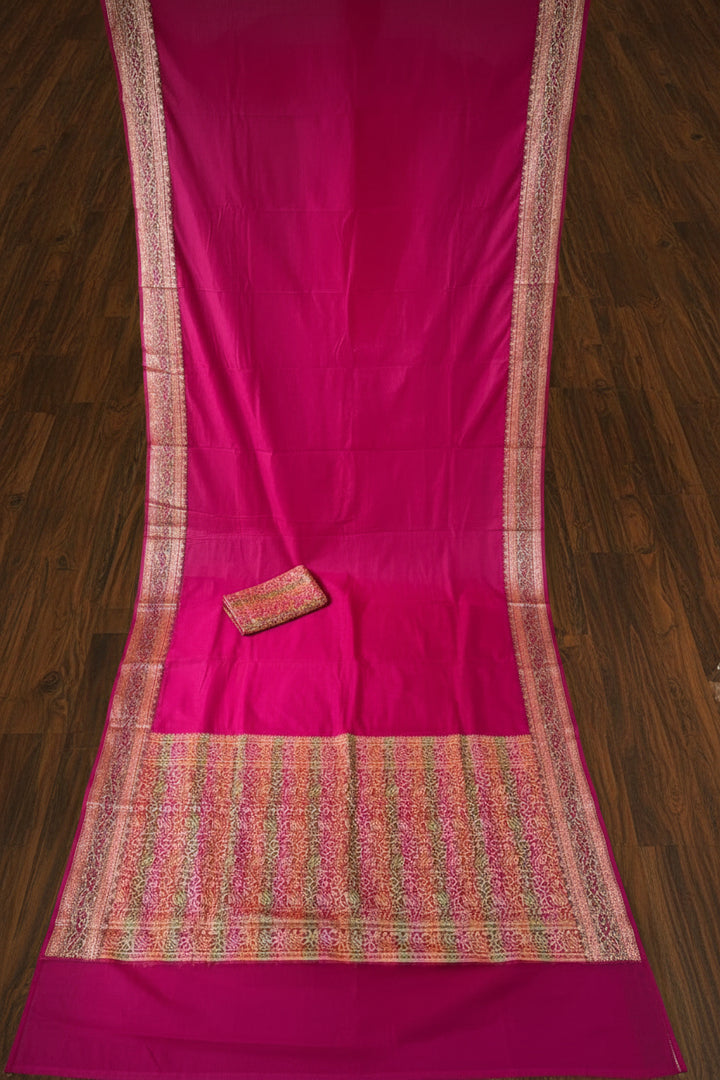 Chasing Victory Banarasi Semi Georgette Silk Saree
