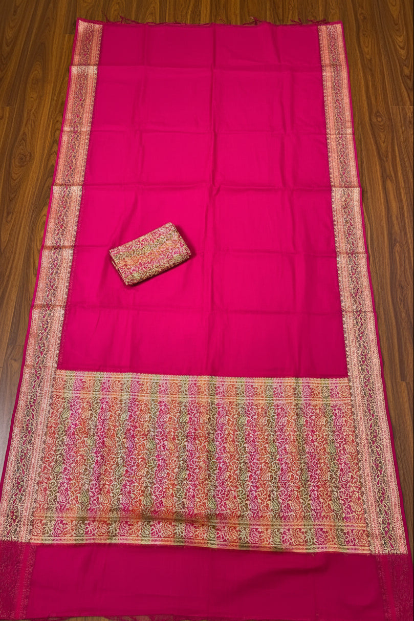 Chasing Victory Banarasi Semi Georgette Silk Saree