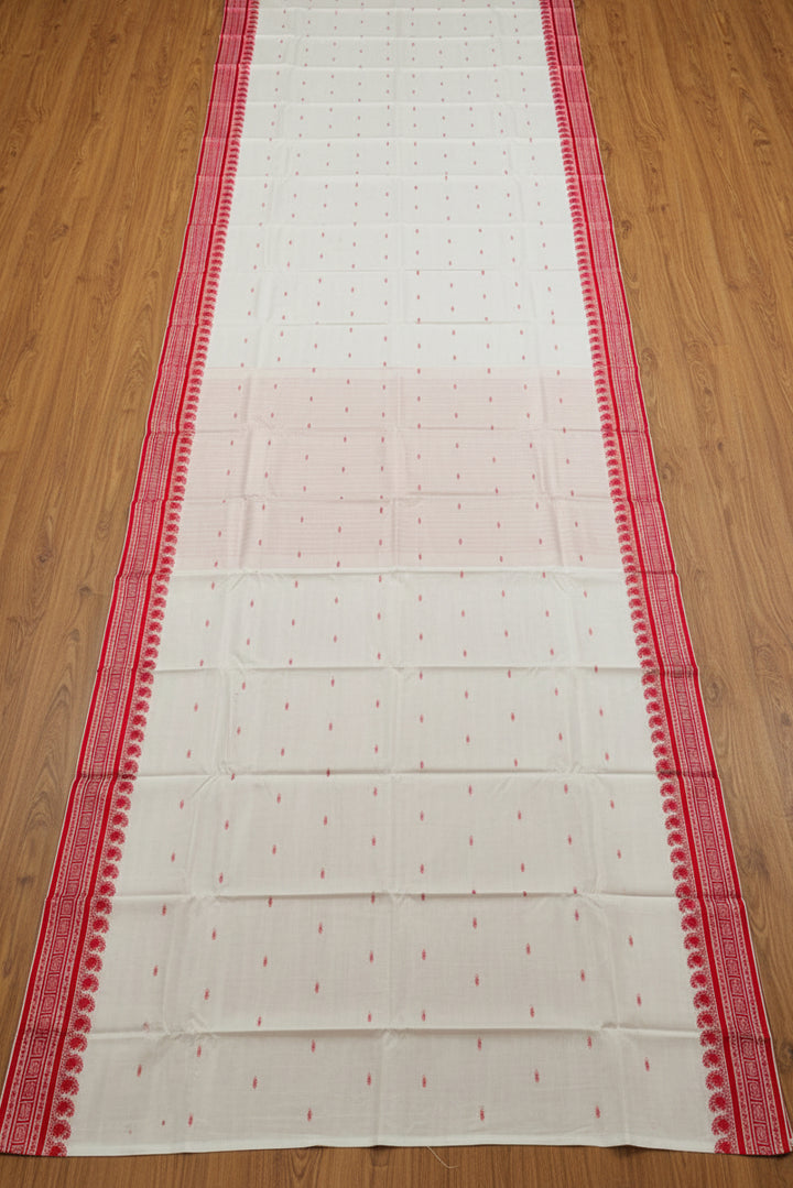 Shubho - The Auspicious White Red Saree