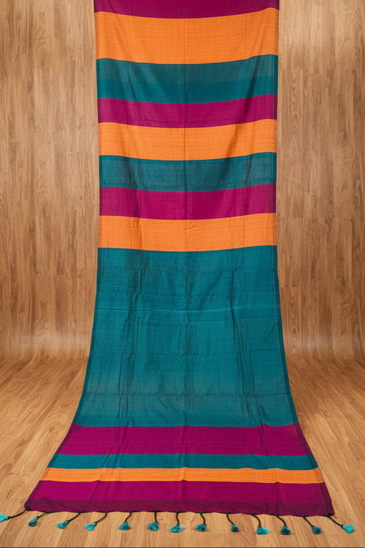Greatest Glory -Multicolor Khadi Cotton Saree