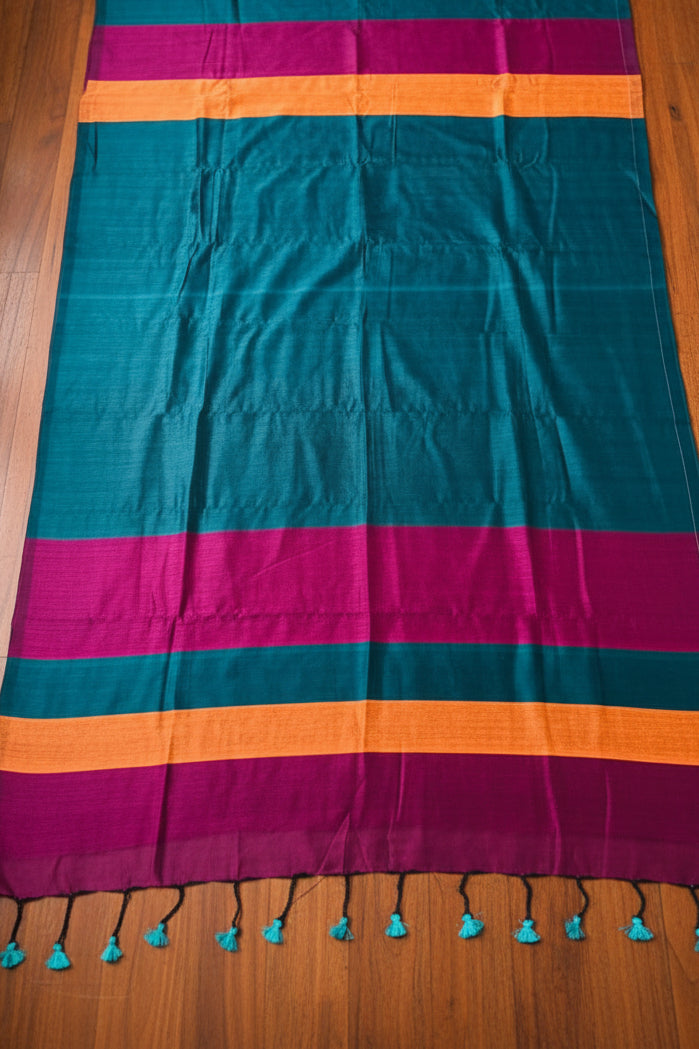 Greatest Glory -Multicolor Khadi Cotton Saree