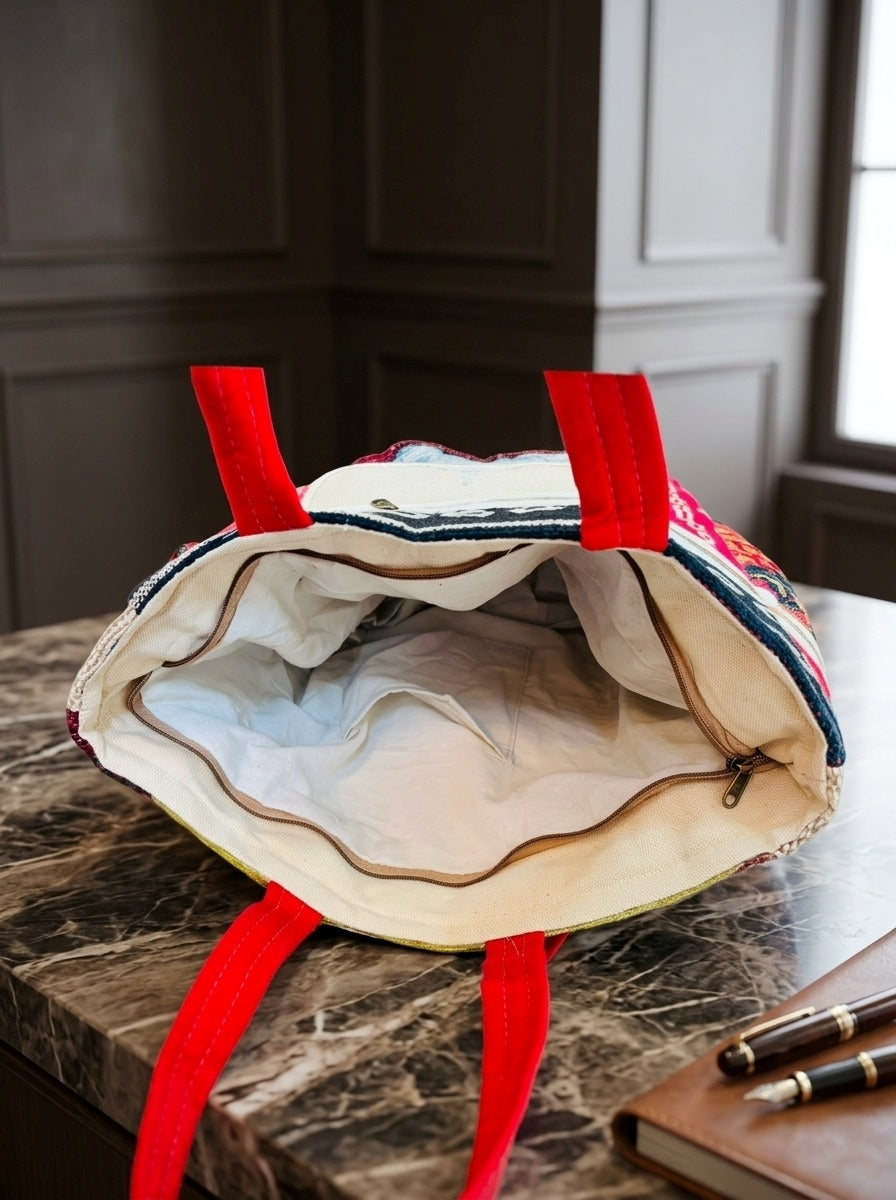 Carry Them Beautifully - Patchwork Oversized Tote Bag