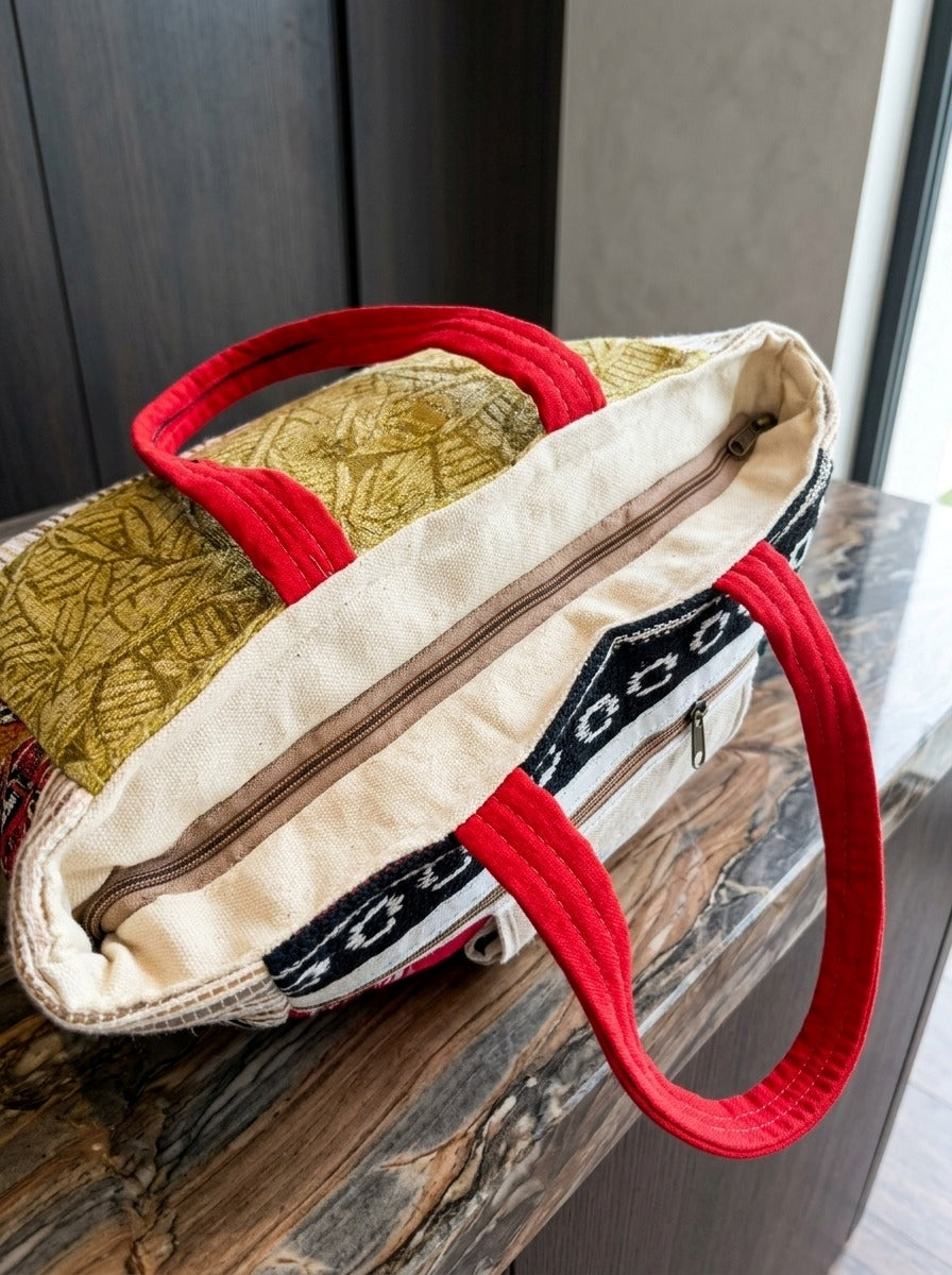 Carry Them Beautifully - Patchwork Oversized Tote Bag