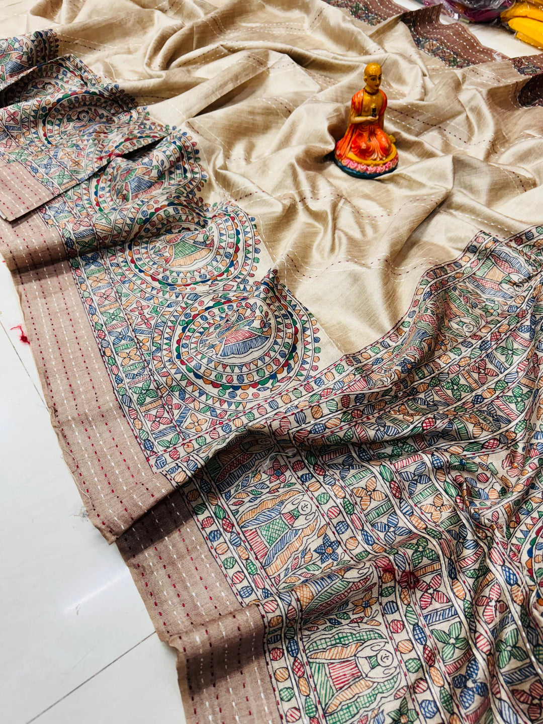 Madhubani Mohona Exclusive Katha Tassar Saree
