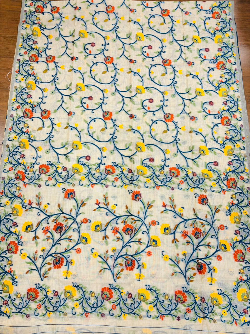 Phoollata Jamdani Exclusive Semi Tussar Jamdani Saree
