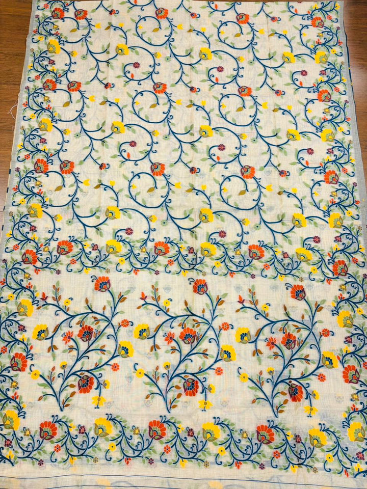 Phoollata Jamdani Exclusive Semi Tussar Jamdani Saree