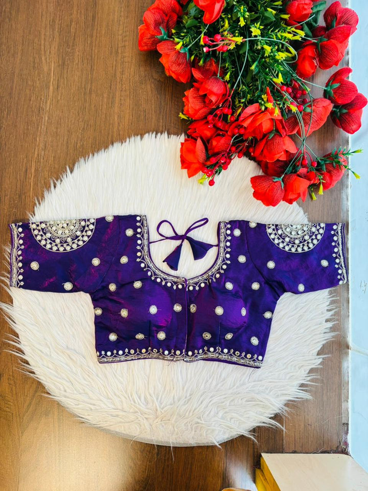Imperial Purple Designer Silk Blouse