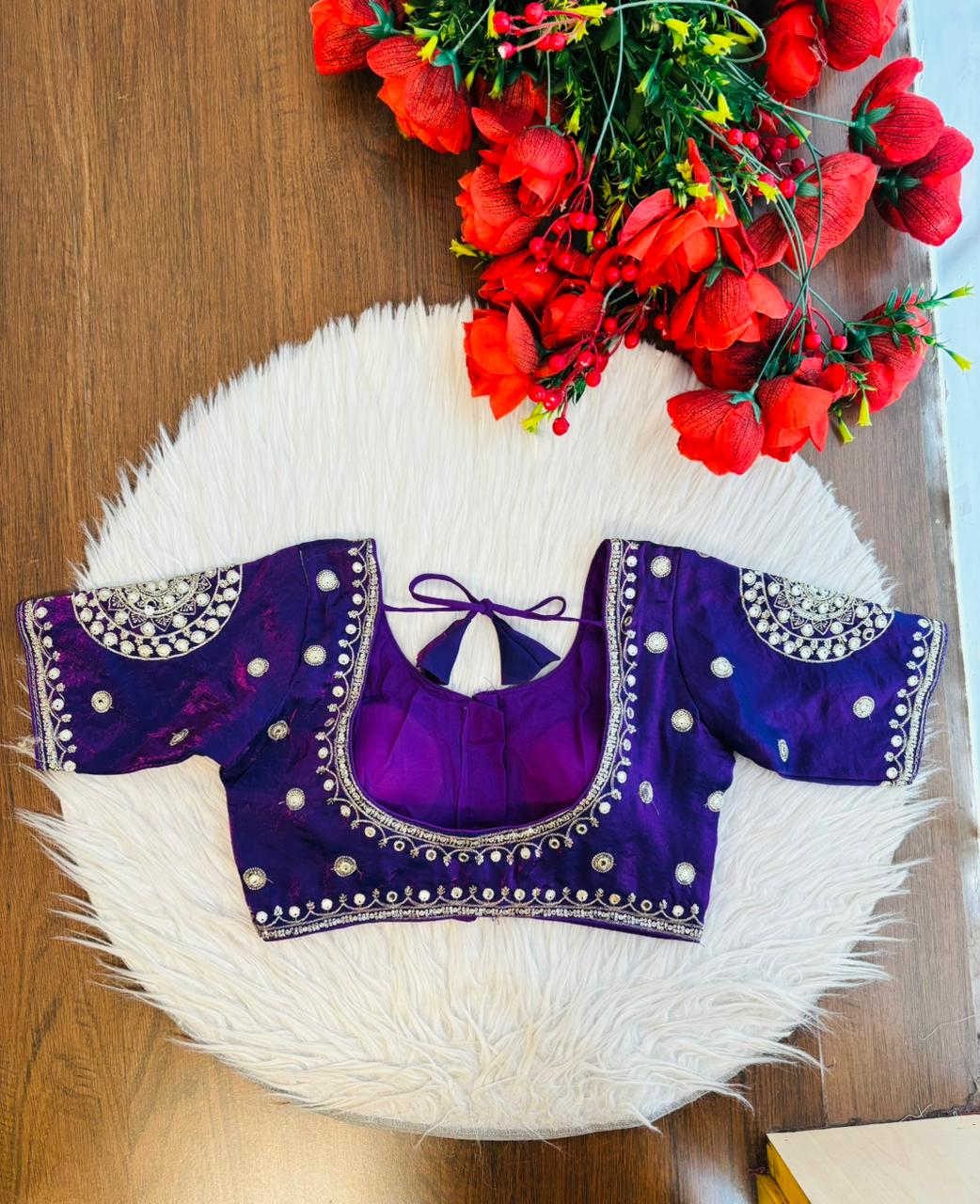 Imperial Purple Designer Silk Blouse