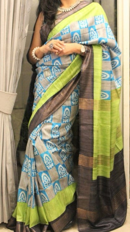 Aura of Gold Ghicha Tussar Silk Saree