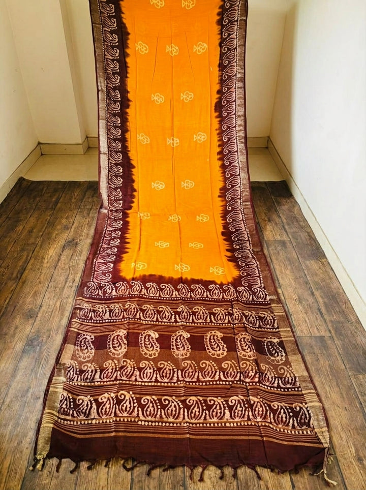 Ronger Porosh (রঙের পরশ) Cotton Linen Saree