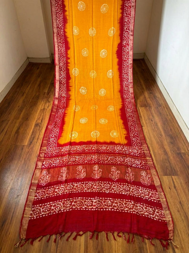 Ronger Porosh (রঙের পরশ) Cotton Linen Saree