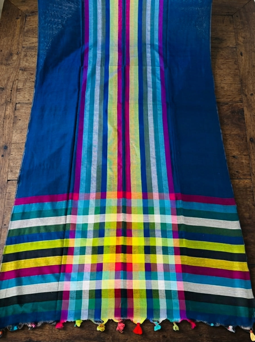 Saptaranga Khadi Cotton Saree