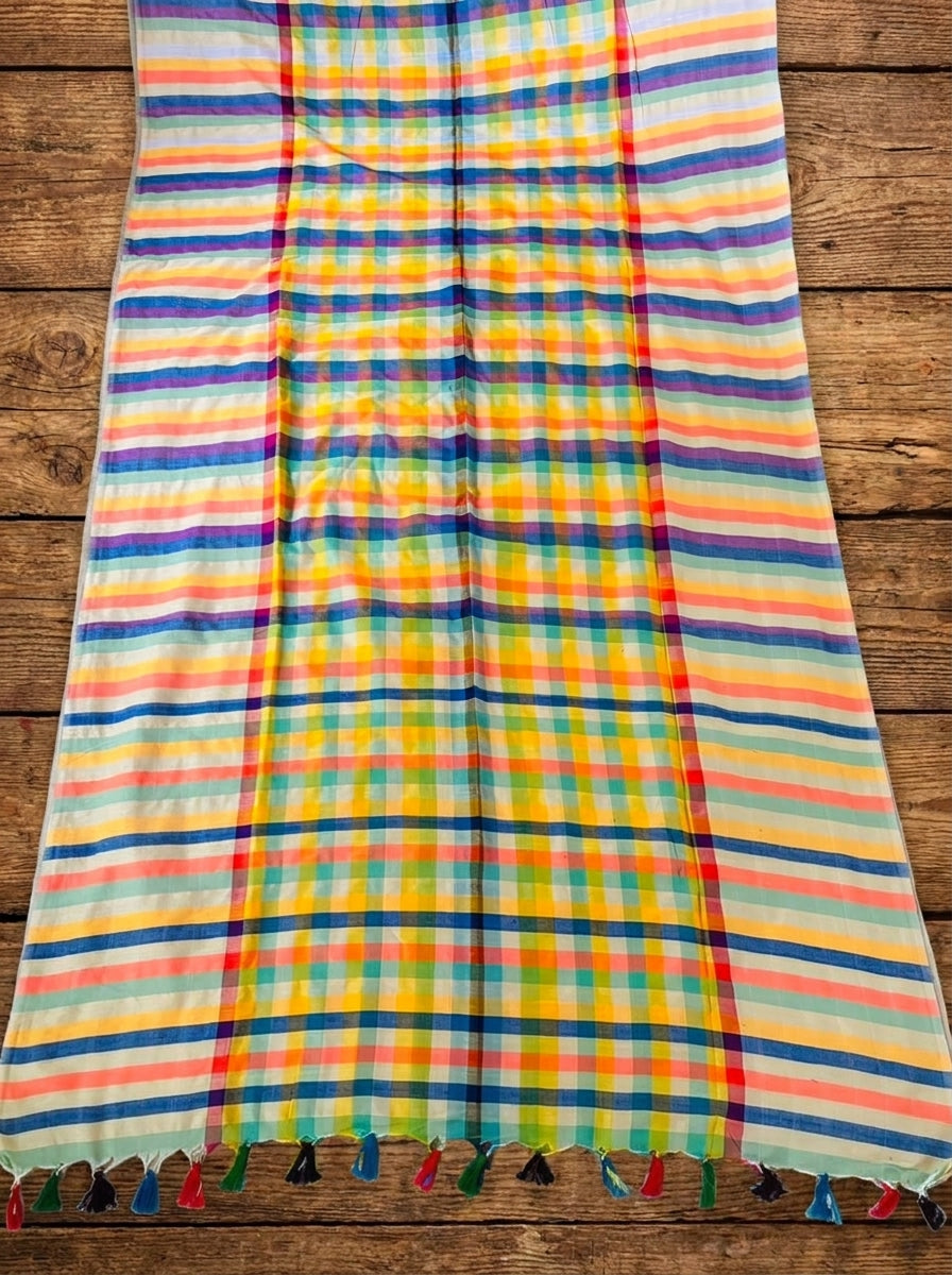 Saptaranga Khadi Cotton Saree
