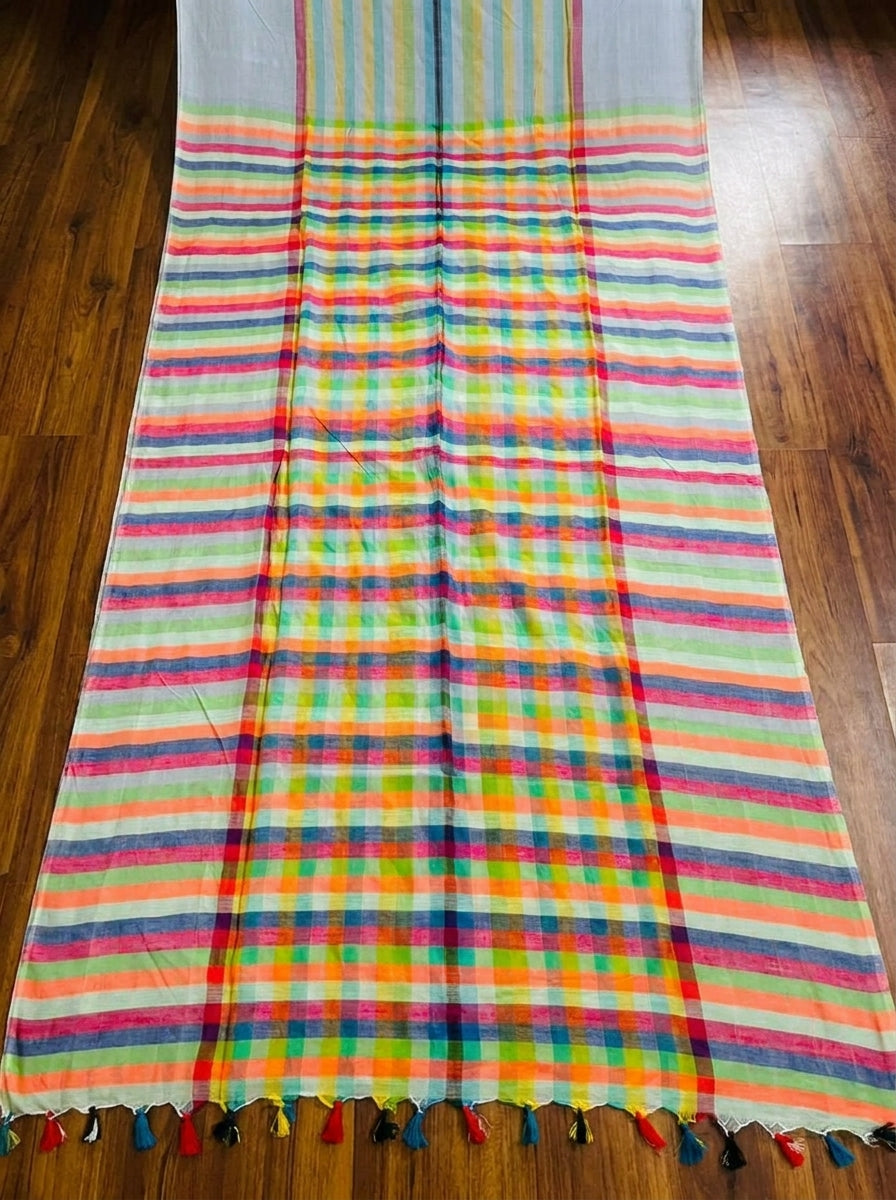 Saptaranga Khadi Cotton Saree