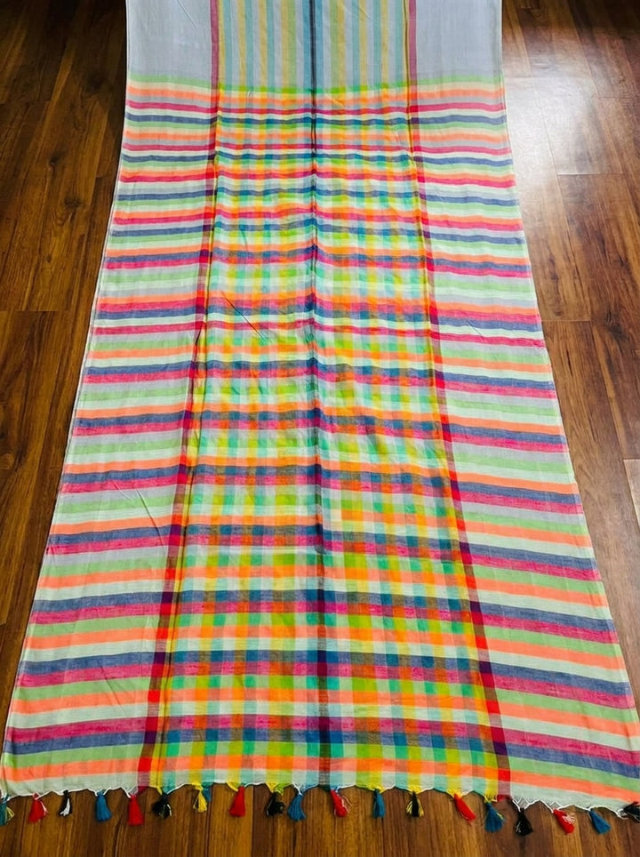 Saptaranga Khadi Cotton Saree
